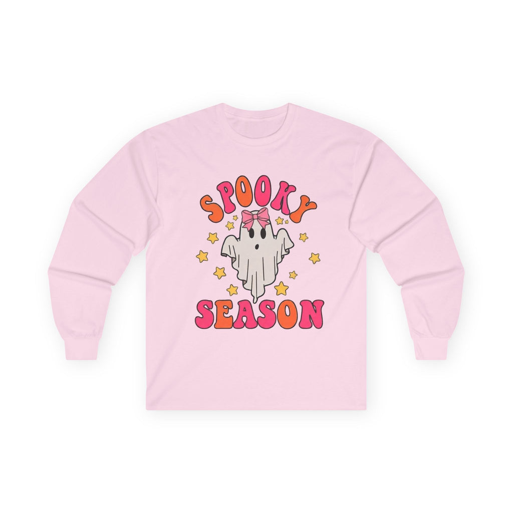 Spooky Season Long Sleeve Tee — Cute Ghost Halloween Shirt