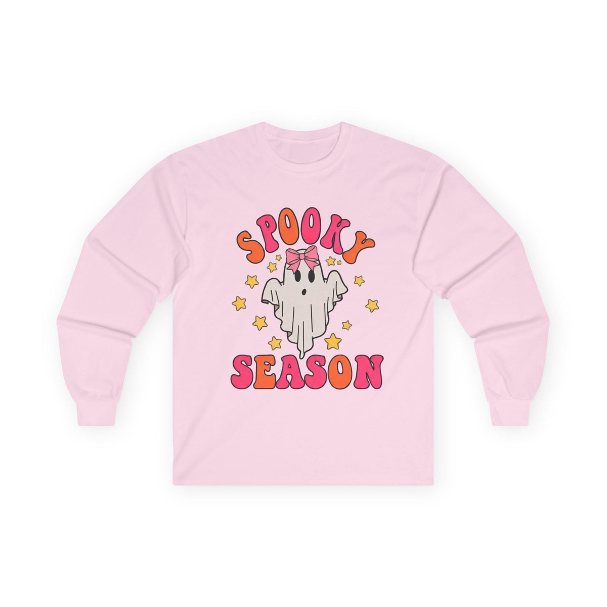 Spooky Season Long Sleeve Tee — Cute Ghost Halloween Shirt